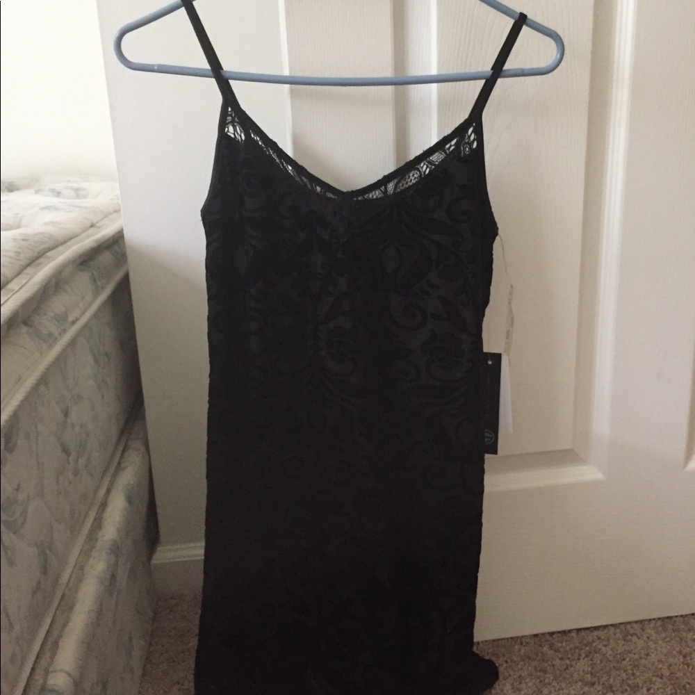 Black velvet dress